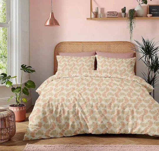 Cokitex Celine Apricot Winter Pleasure Super-Double Fitted Bed Sheet Set 175x200+35cm Apricot (4 pcs)