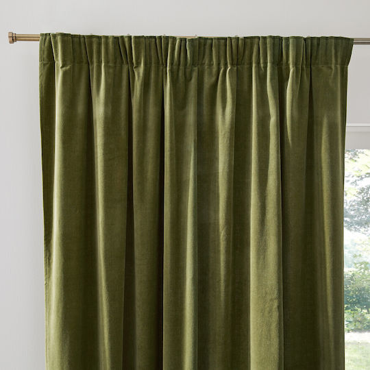 La Redoute Interieurs Perdea Cu Coafură Verde 135x350cm