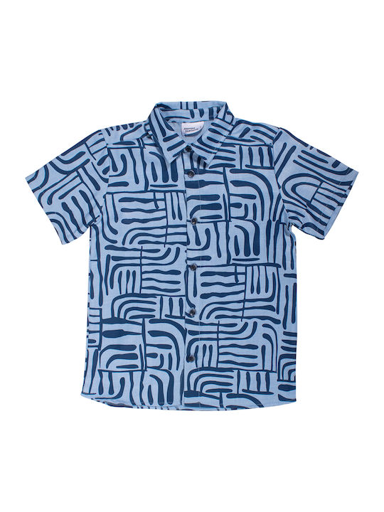 Kids Short-Sleeved Shirt Light Blue