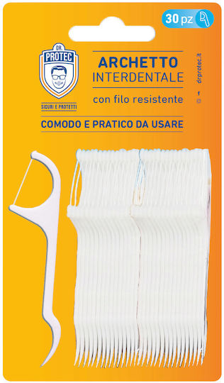 Dr Protec Οδοντικό Νήμα με Λαβή 30τμχ