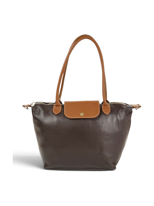 Passaggio Leather Braune Damen-Umhängetasche au...