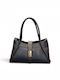 Leather Women's Tote Bag Dark Blue