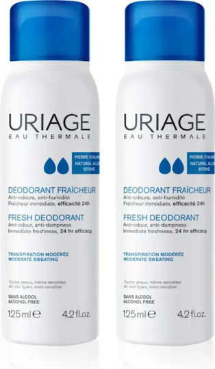 Uriage Hygiène Fresh Deodorant Spray 2x125ml