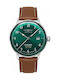 Herrenuhr 40 mm Automatisch mit braunem Lederarmband