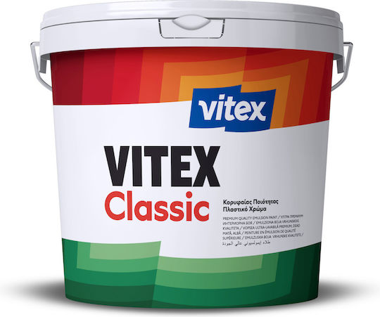 Vitex Classic Acrylic Ecological Water-Based Plastic Paint for Interior Use Black 10 L