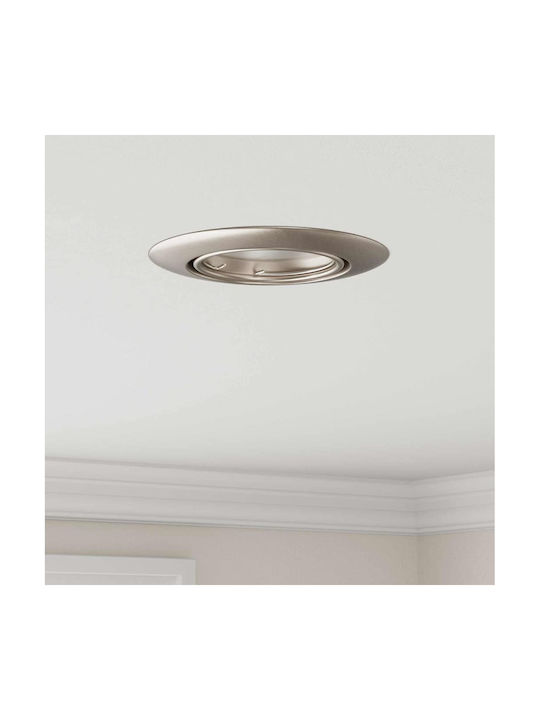 vidaXL Metal Recessed Spot with GU10 Socket Silver 9x9 cm 12 pcs