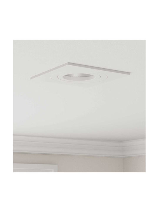 vidaXL Metal Recessed Spot White 9x9 cm 12 pcs