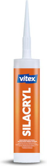 Vitex Silacryl Ακρυλική Σιλικόνη Ξύλου Λευκή 280ml 25τμχ