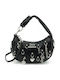 Damen-Hobo-Tasche Schwarz