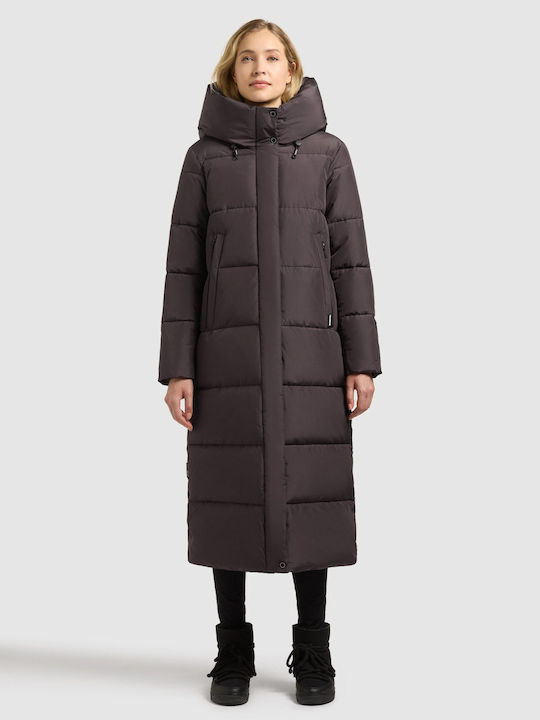 Damen-Pufferjacke für den Winter Moody Plum