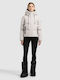 Matt Damen-Pufferjacke Matt Dove White