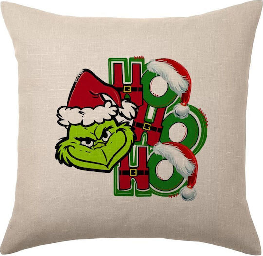 Tstudio Διακοσμητικό Μαξιλάρι Grinch Ho Ho Ho — Λινό