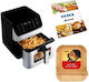 AirCook DualHeat QD65 XXL Air Fryer 6.5 L Silver