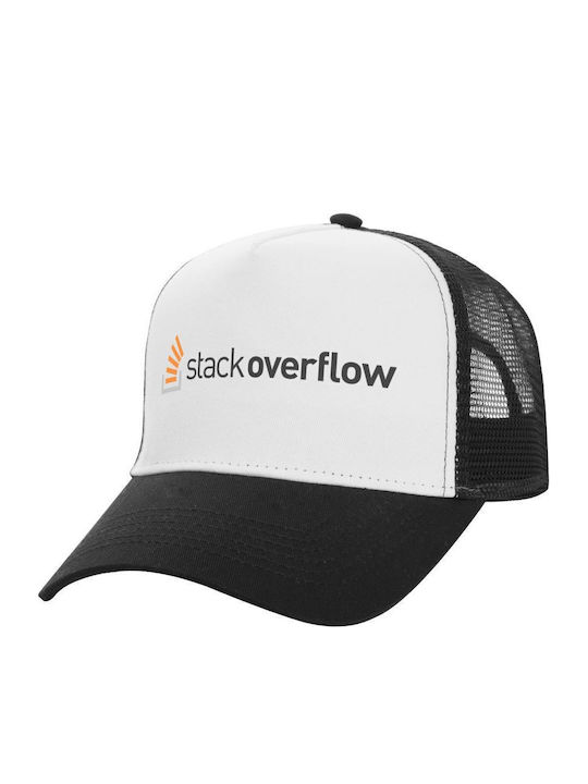 Tstudio Καπέλο Trucker Λευκό-μαύρο Stackoverflow One Size