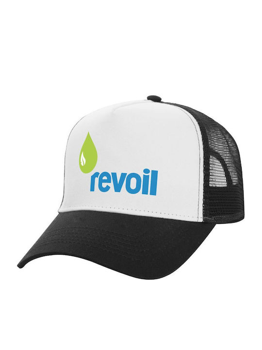 Καπέλο Trucker Λευκό-μαύρο Πρατήριο Καυσίμων Revoil One Size