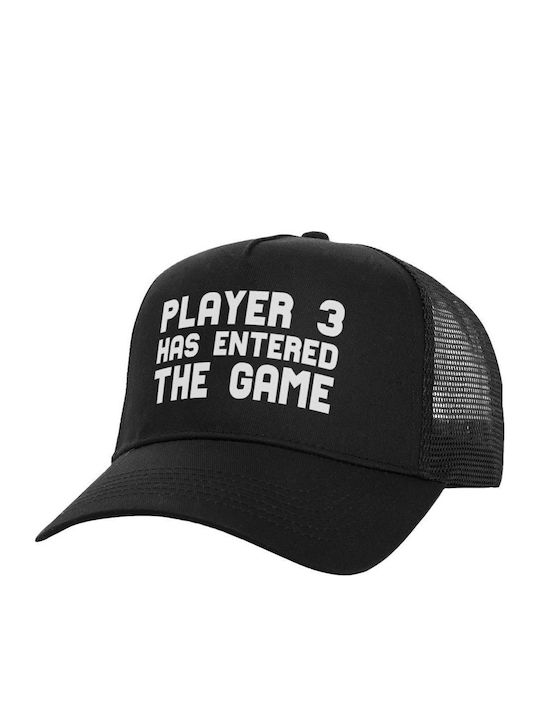 Καπέλο Trucker Μαύρο Player 3 Has Entered The Game One Size