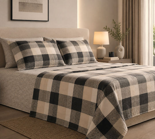 Kipper Martin Single Bed Sheet Set 170x260cm Grey (3 Pieces)
