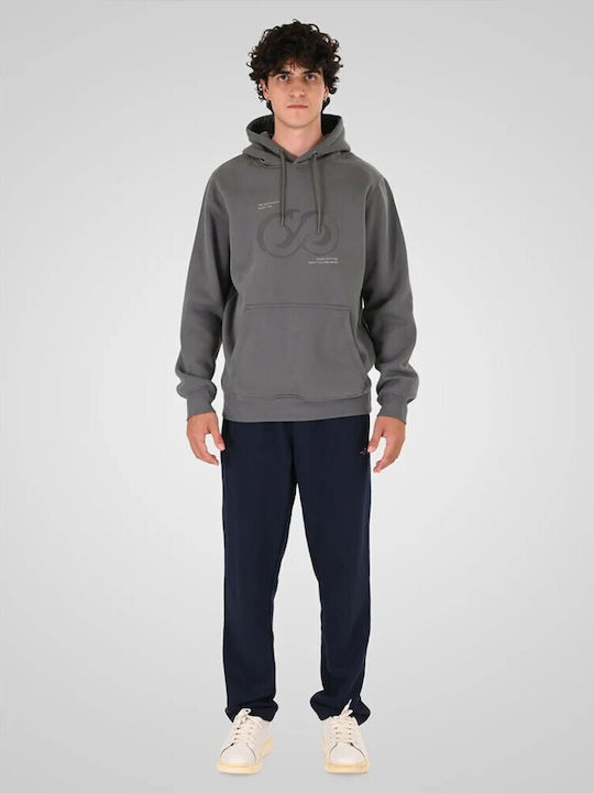 Double Navy Sweatpants with Elastic Waist
