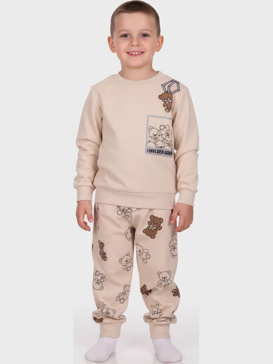 Dreams by Joyce Kinder-Winterpyjama Beige Teddybears