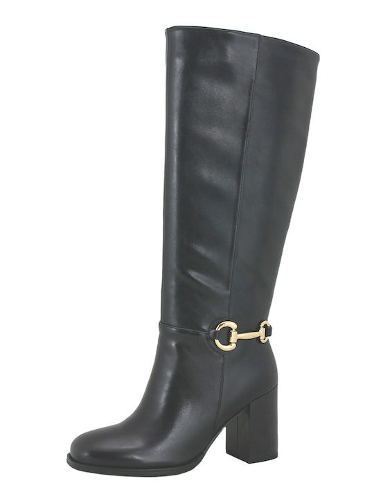 Broc Schwarze Damenlederstiefel