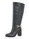 Broc Schwarze Damenlederstiefel