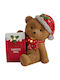 Home&Styling Collection Beleuchtete Weihnachtsfigur Teddybär 31x31x22.5 cm
