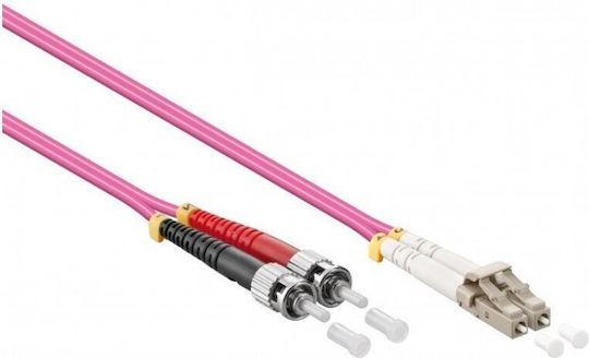 Mercodan LC-ST Fiber Optic Cable 3m Purple