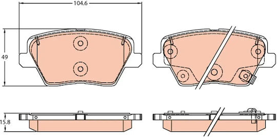 Bremsbelagsatz Scheibenbremse Trw Gdb2319
