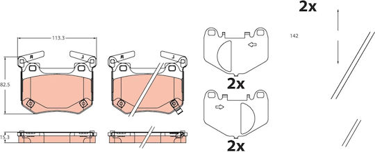 Brake Pad Set Disc Brake Trw Gdb2520
