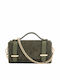 Leather Women's Flap Bag Olive