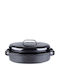 e-exoplismos Oval Dutch Oven with Rack 42x32cm