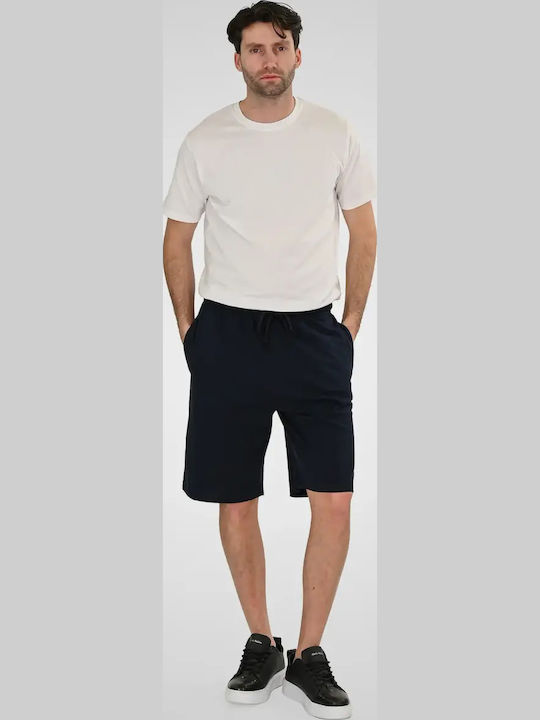 Double Sportliche Herren-Shorts in Marineblau Double Sportliche Herren-Shorts in Marineblau