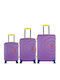 Semi Line Hartschalenkoffer Purple 3-teiliges Set