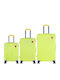 Semi Line Valize de călătorie rigide verde lime Set de 3 buc