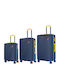 Semi Line Valize de călătorie rigide Navy Blue Set 3 buc