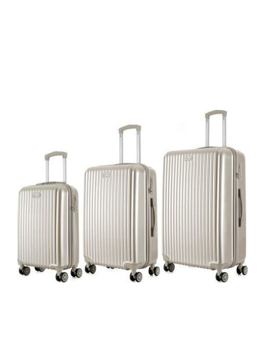 Semi Line Hartschalenkoffer Gold 3-teiliges Set