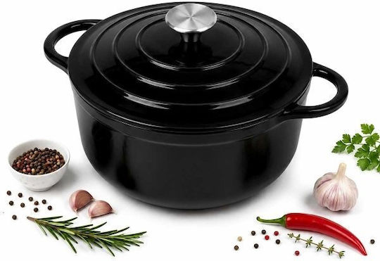 Krisberg Round Cast Iron Dutch Oven 28x28cm 5.9lt